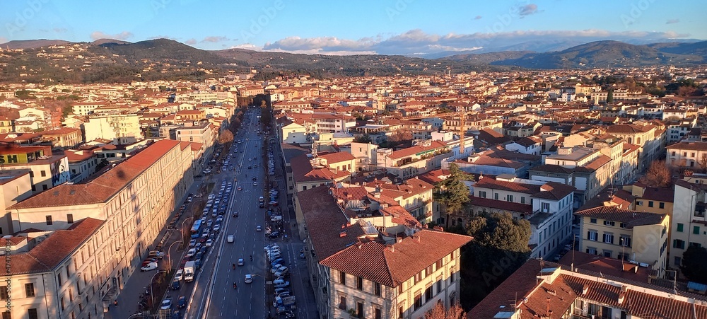 panorama of Florence seen from the ferris wheel