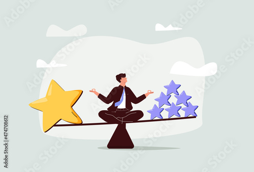 Quality vs quantity, management to assure excellent work outcome, working attitude to deliver superior result concept.