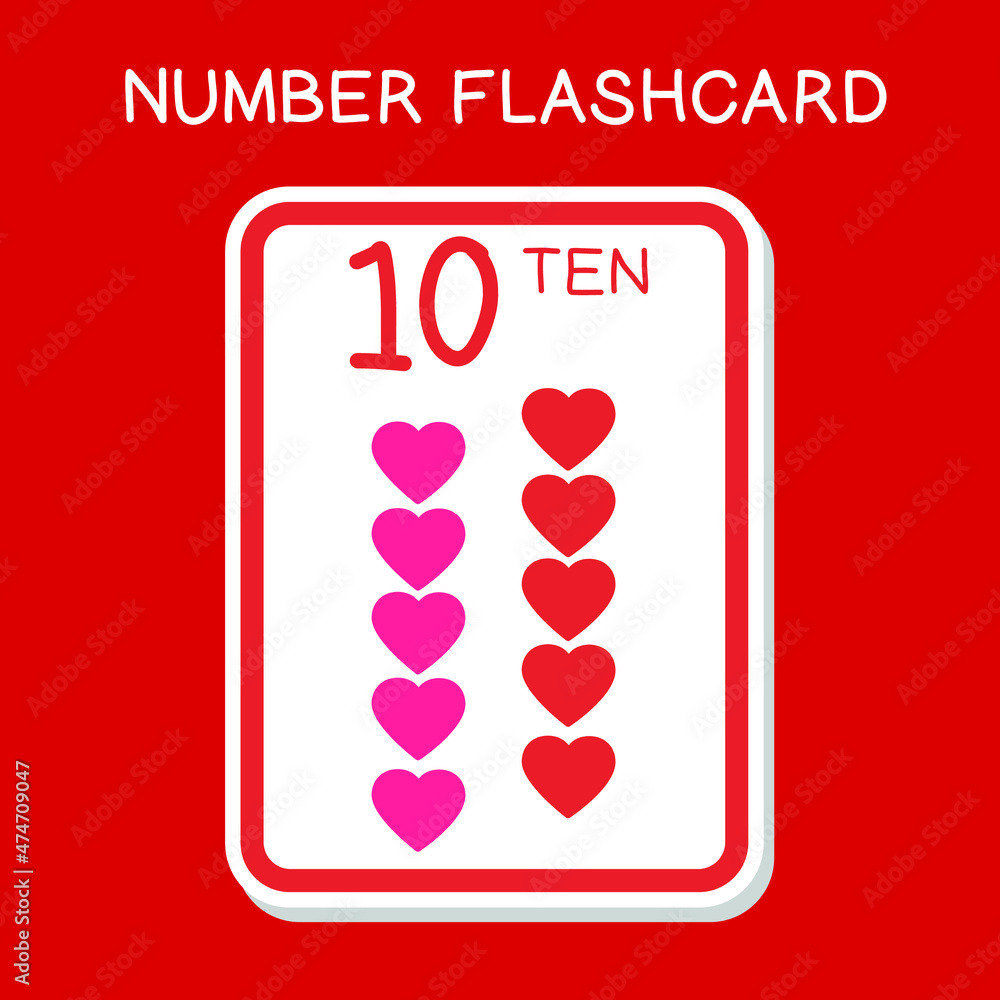 Cute Number Flashcards With Geometric Shapes Set Shapes Flashcards Edition Educational