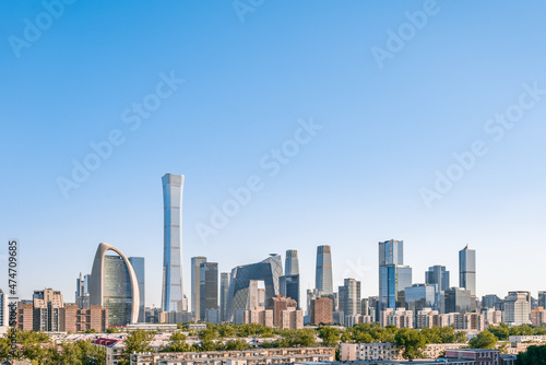 Sunny scenery of high-rise buildings in Beijing CBD, China © Govan