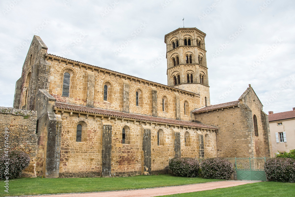 medieval, romanesque church in Anzy le Duc in the region Brionnais