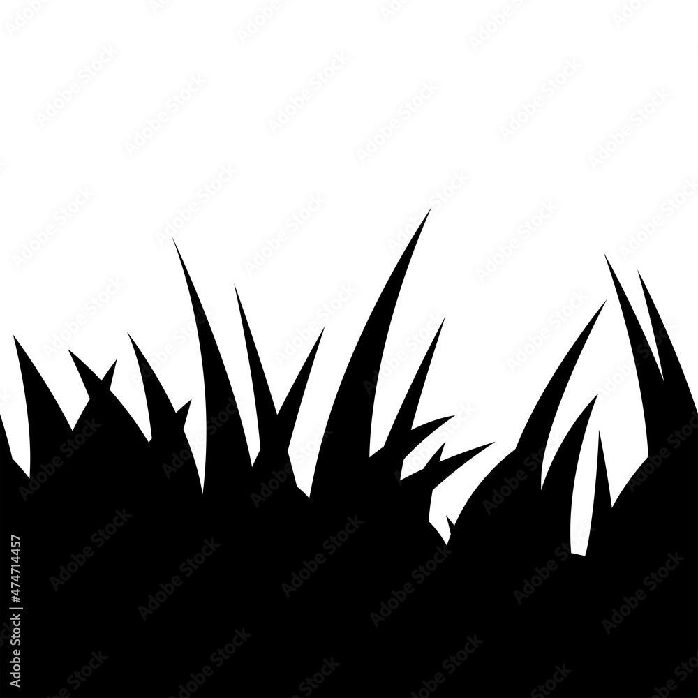 A Vector of Seamless Grass Silhouettes A Vector of Seamless Grass Silhouettes