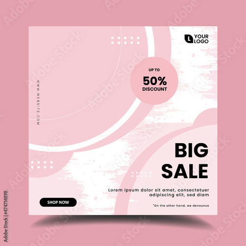 Big Sale square social media post collection design template