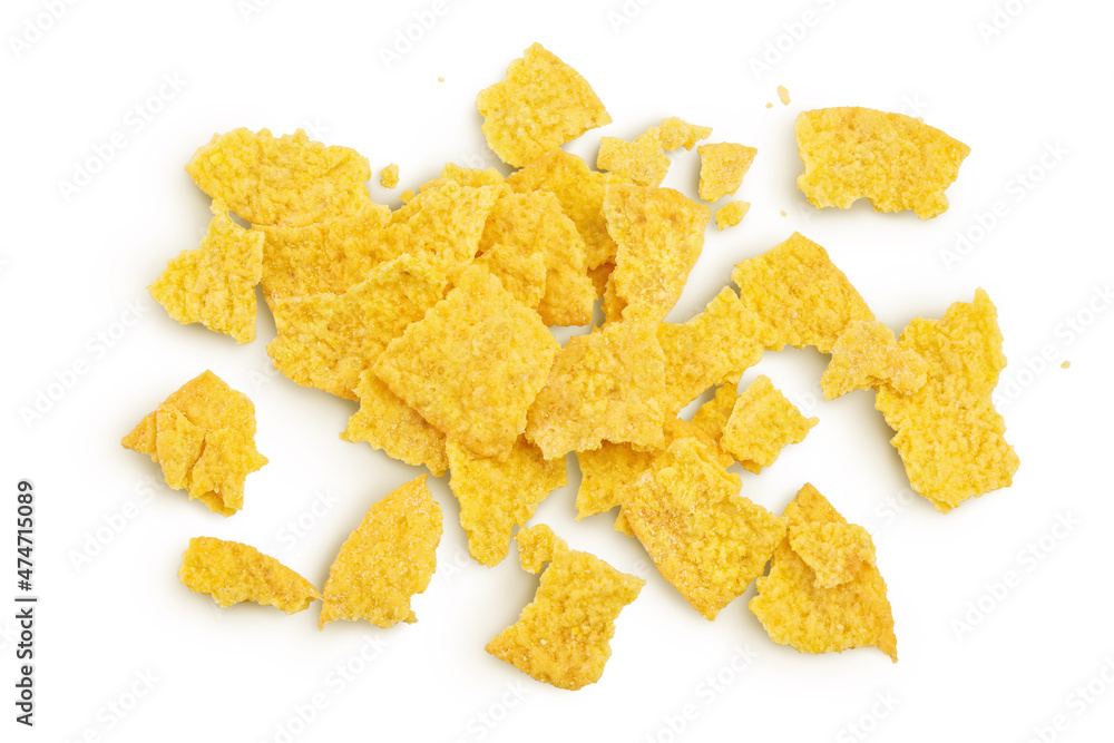 Potato chips isolated on white background with clipping path and full depth of field. Top view. Flat lay. Potato chips isolated on white background with clipping path and full depth of field. Top view. Flat lay.