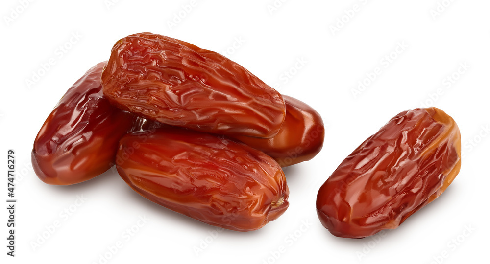 Dates isolated on white background with clipping path and full depth of field. Dates isolated on white background with clipping path and full depth of field.