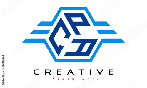 emblem badge with wings CPA letter logo design vector, business logo, icon shape logo, stylish logo template