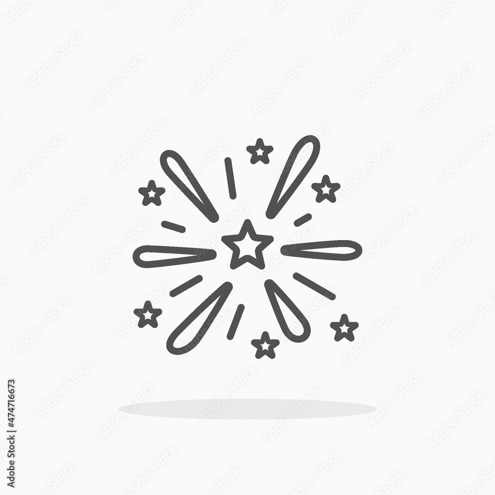 Star Firework icon. Outline style. Editable Stroke and pixel perfect. Vector illustration. Enjoy this icon for your project. Star Firework icon. Outline style. Editable Stroke and pixel perfect. Vector illustration. Enjoy this icon for your project.