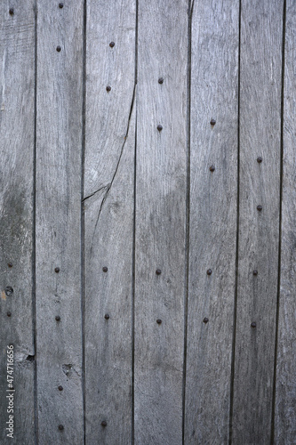 A close-up of old and weathered wooden planks 