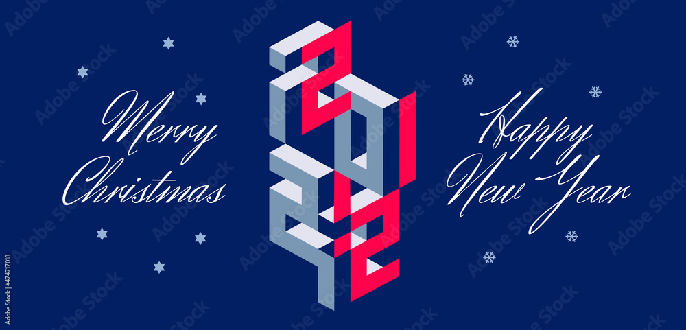 2022 New Year greeting card 2022 New Year greeting card