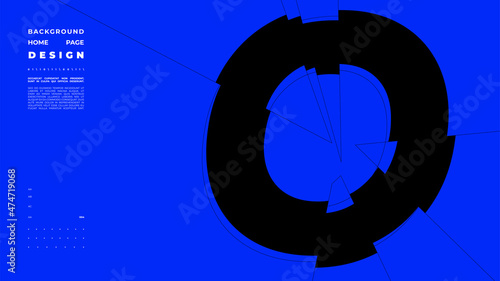 Abstract homepage background. Minimal illustration. Chopped, cut, glitch, broken type composition.