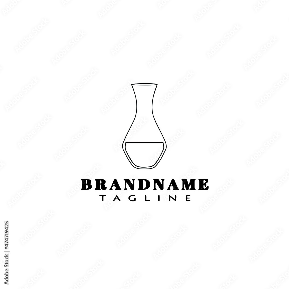 decanter logo cartoon icon design template black isolated vector illustration decanter logo cartoon icon design template black isolated vector illustration