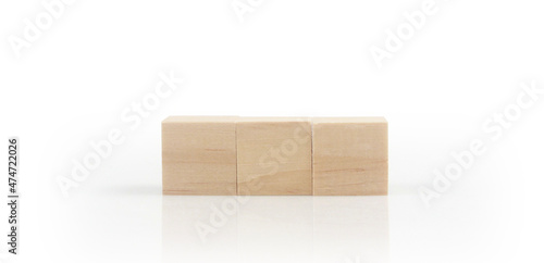 Stack wooden blocks.empty space