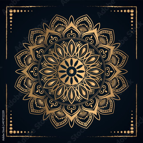 Mandala Background, Islamic Mandala Template, Luxury ornamental mandala design vector background