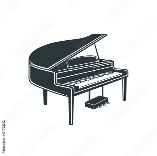 grand piano illustration