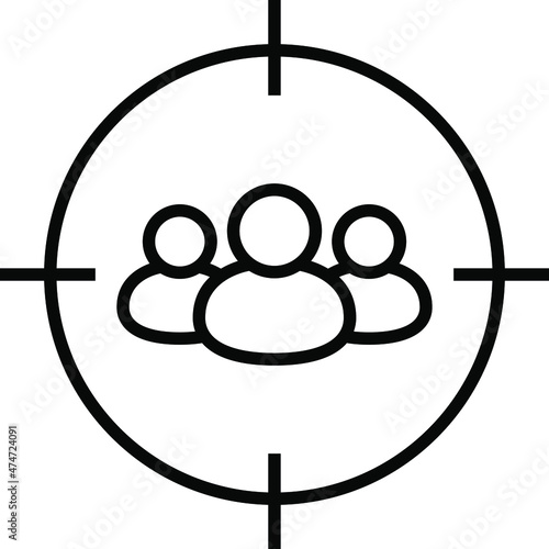 Target audience icon Isolated On Transparent Background vector image.