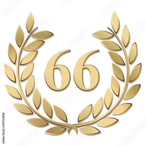 Lauriers or 66 vecteurs en relief sur fond blanc