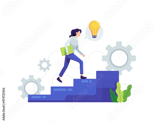 Career growth concept illustration