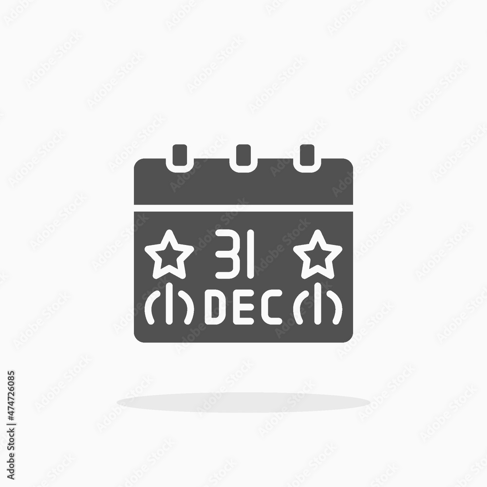 31 December icon. Solid or glyph style. Vector illustration. Enjoy this icon for your project. 31 December icon. Solid or glyph style. Vector illustration. Enjoy this icon for your project.