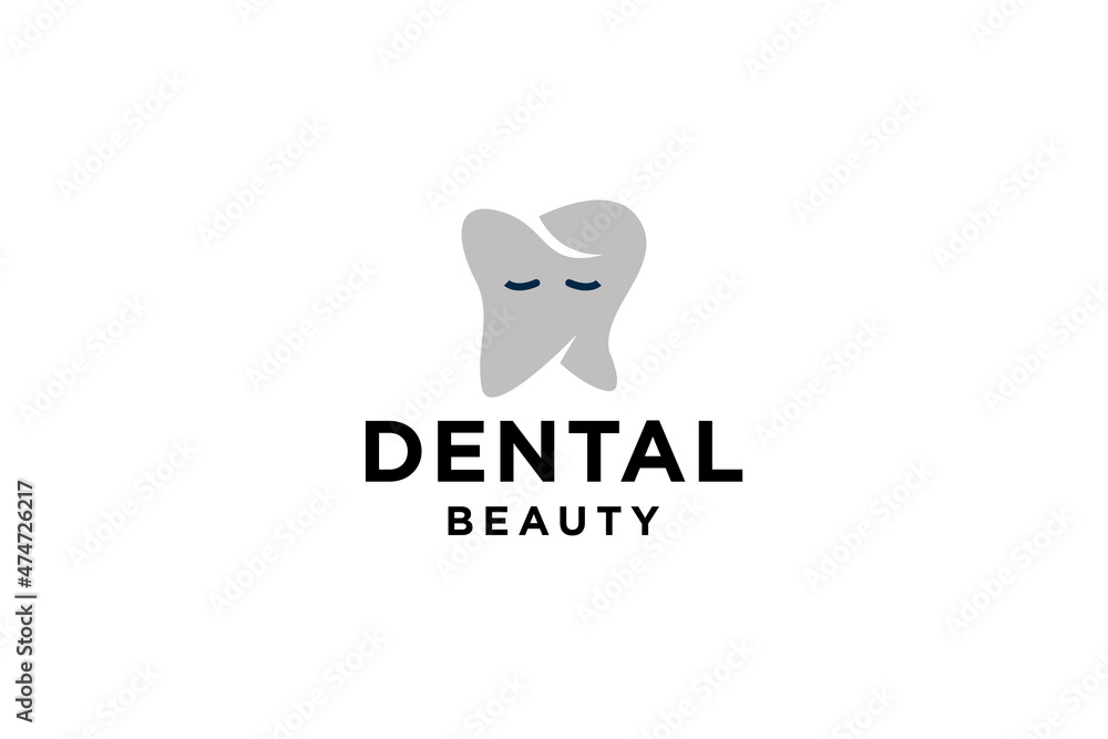 Beauty dental tooth logo design vector illustration.