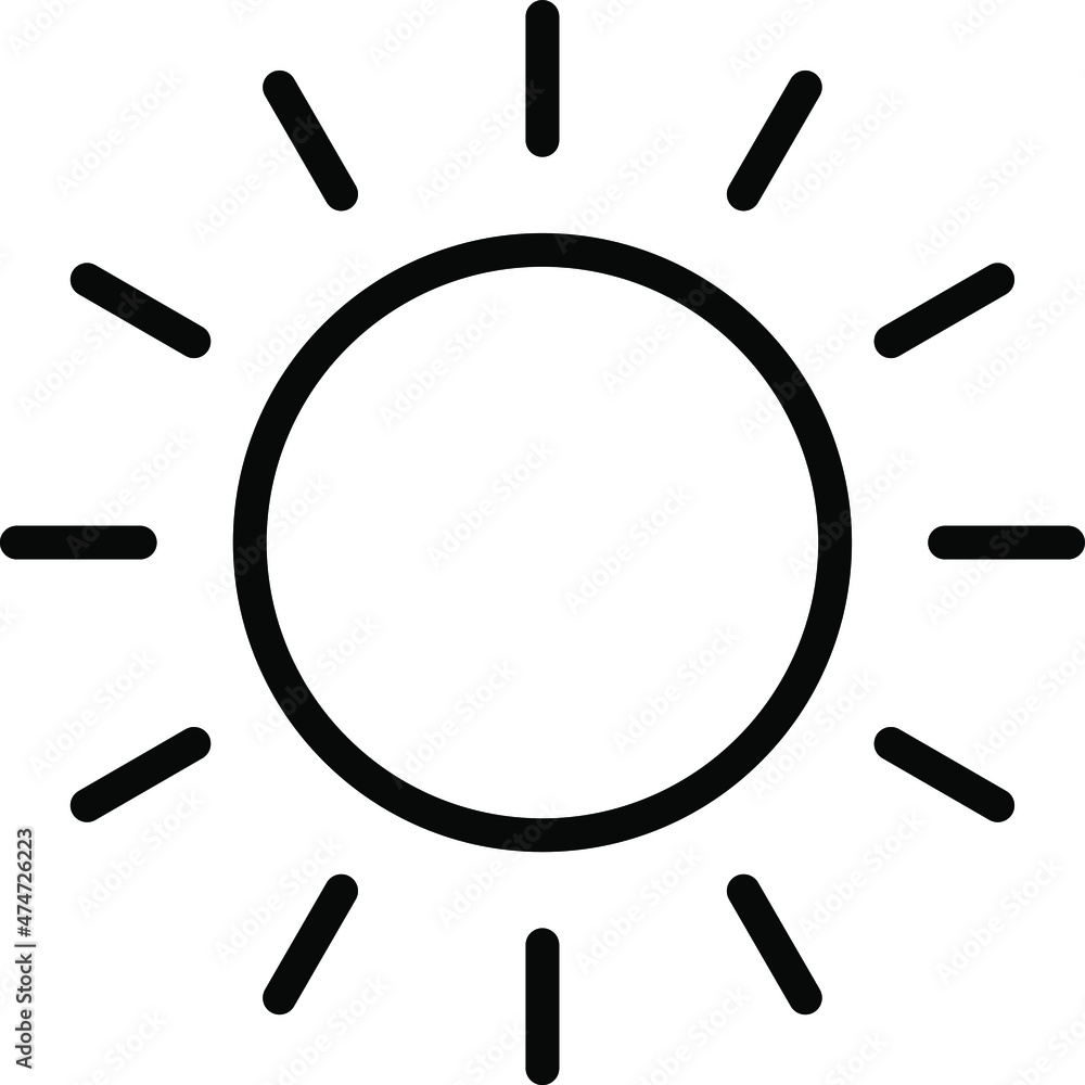 Sun vector icon image sign symbol Isolated On Transparent Background. Sun vector icon image sign symbol Isolated On Transparent Background.
