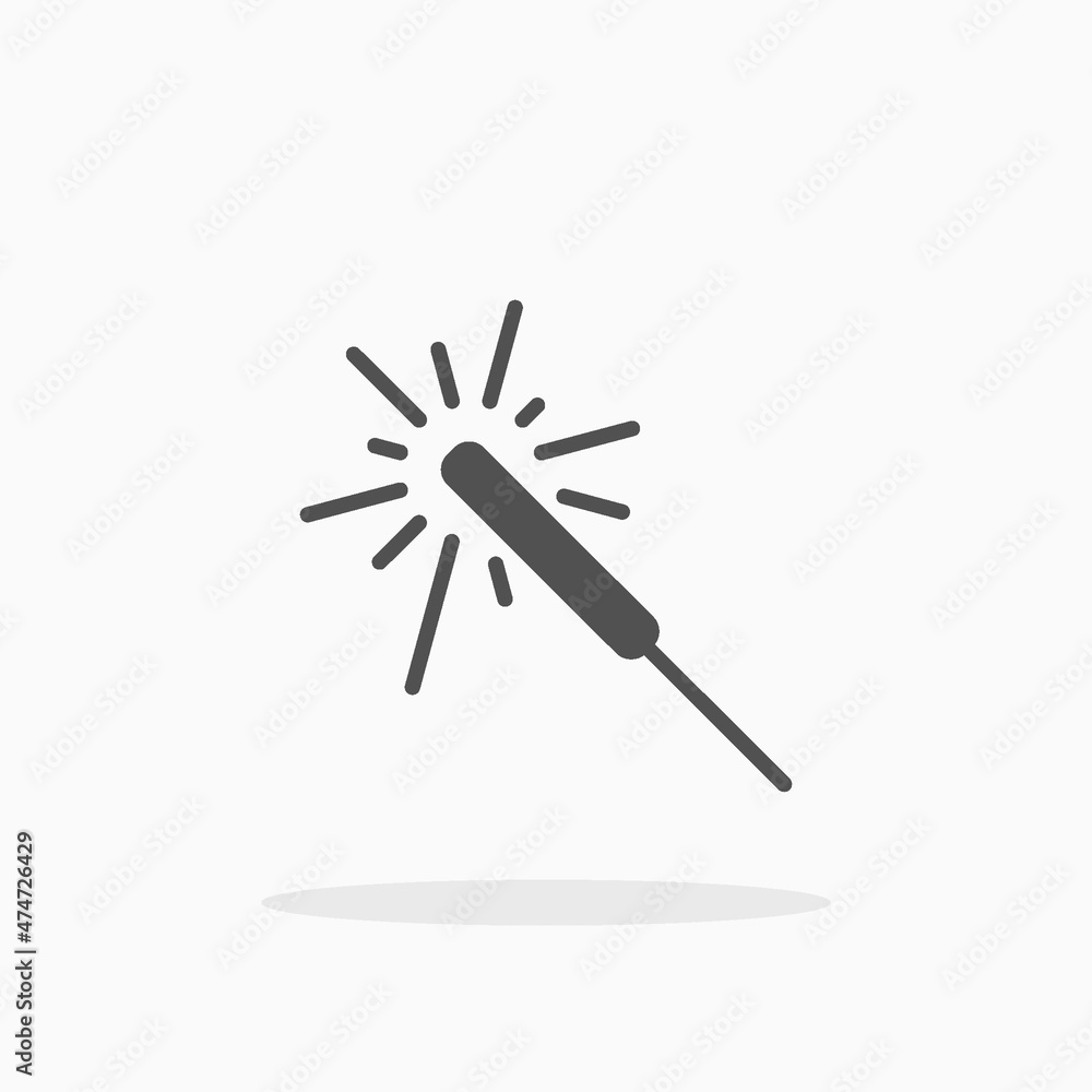 Sparkler icon. Solid or glyph style. Vector illustration. Enjoy this icon for your project. Sparkler icon. Solid or glyph style. Vector illustration. Enjoy this icon for your project.