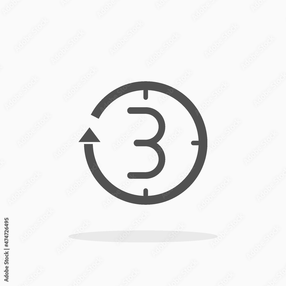 Countdown icon. Solid or glyph style. Vector illustration. Enjoy this icon for your project. Countdown icon. Solid or glyph style. Vector illustration. Enjoy this icon for your project.