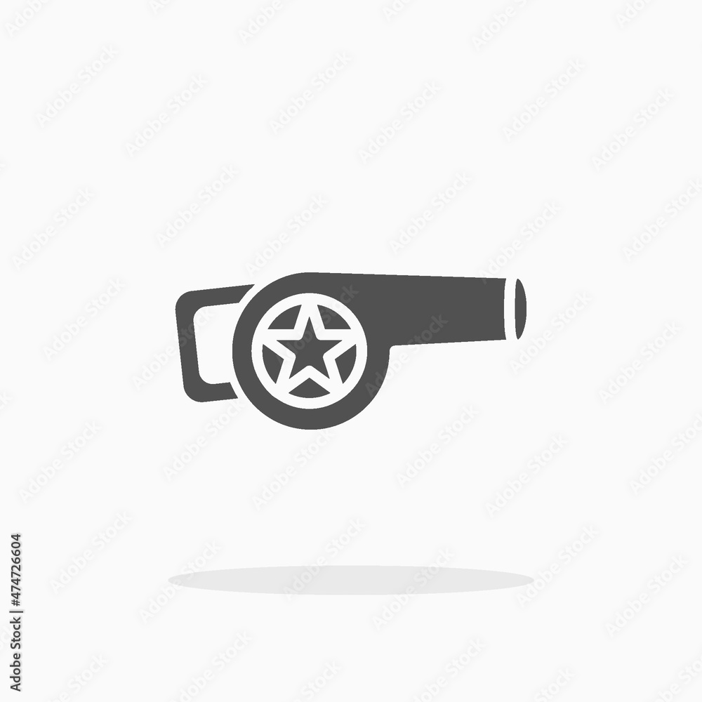 Party Whistle icon. Solid or glyph style. Vector illustration. Enjoy this icon for your project.