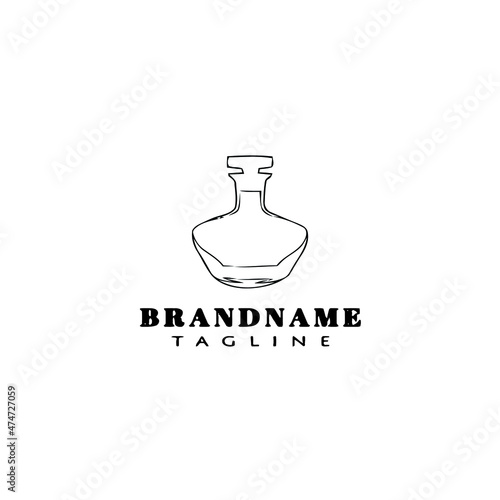 decanter logo cartoon icon design template black isolated vector illustration