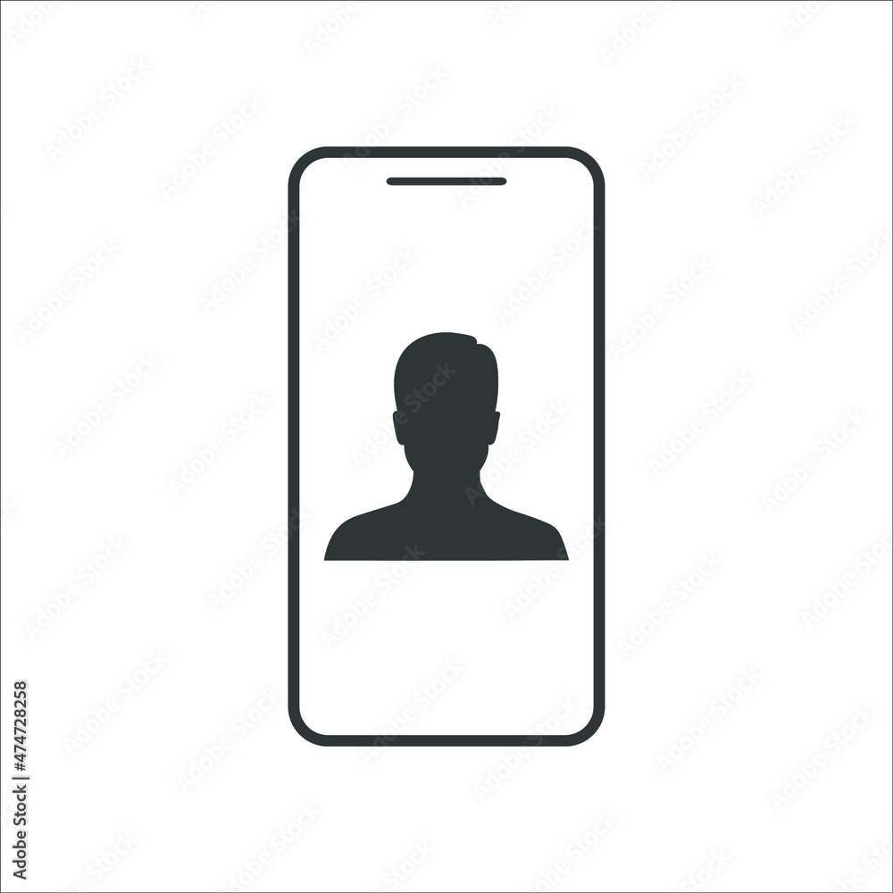 Male user account or user profile flat vector icon for apps and websites Male user account or user profile flat vector icon for apps and websites