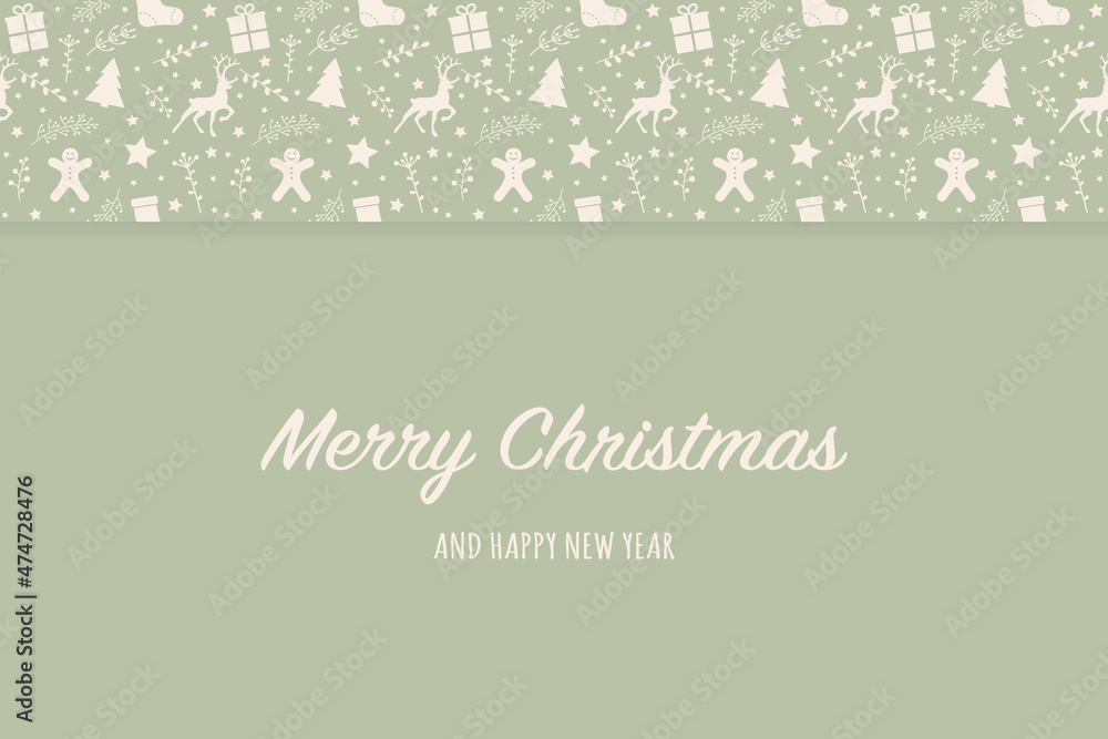 Greeting card with Christmas ornaments and wishes. Vector Greeting card with Christmas ornaments and wishes. Vector