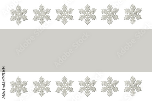 Christmas background with snowflake borders