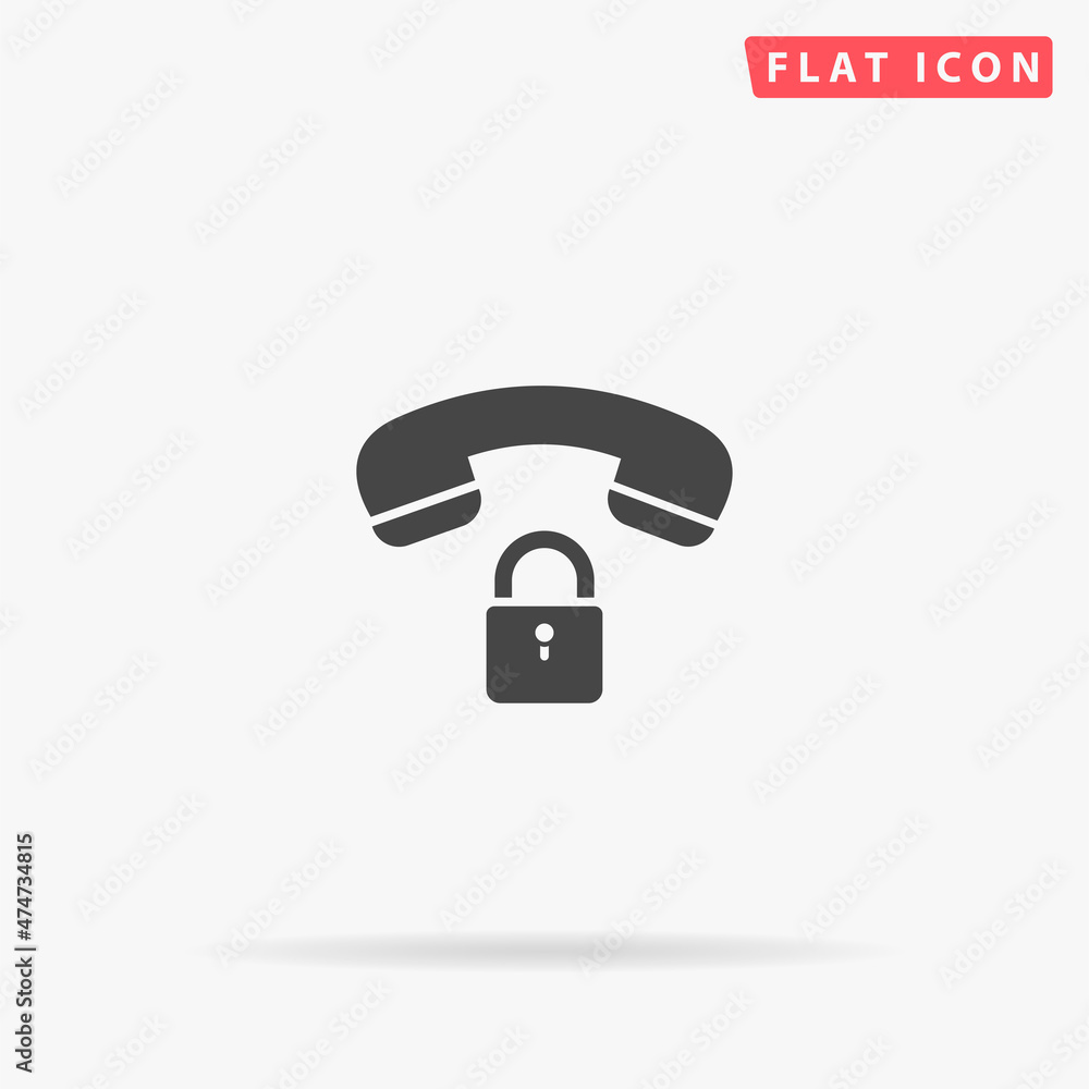 Private Call flat vector icon Private Call flat vector icon