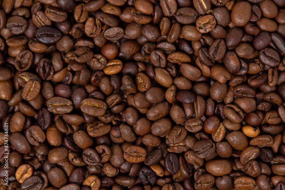 Full screen coffee beans. Large serving of caffeine. Full screen coffee beans. Large serving of caffeine.