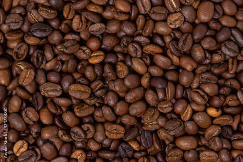 Full screen coffee beans. Large serving of caffeine.