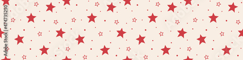 Christmas pattern with stars. Wallpaper concept. Banner. Vector