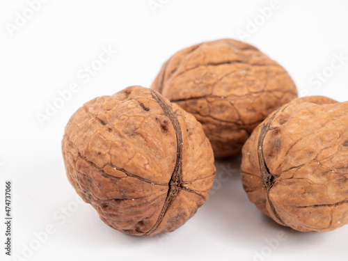 walnut on a white background.