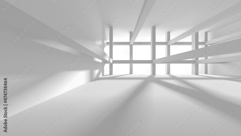 Obraz premium Abstract White Architecture Design Concept