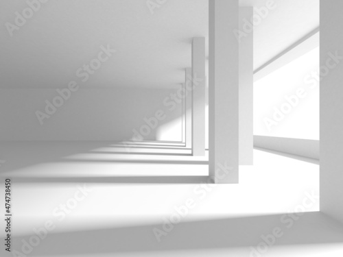 Fototapeta Naklejka Na Ścianę i Meble -  White Modern Background. Abstract Building Concept
