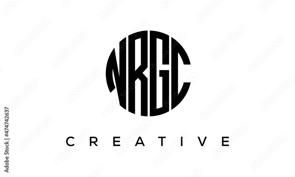 NRGC letters circle logo design vector template NRGC letters circle logo design vector template