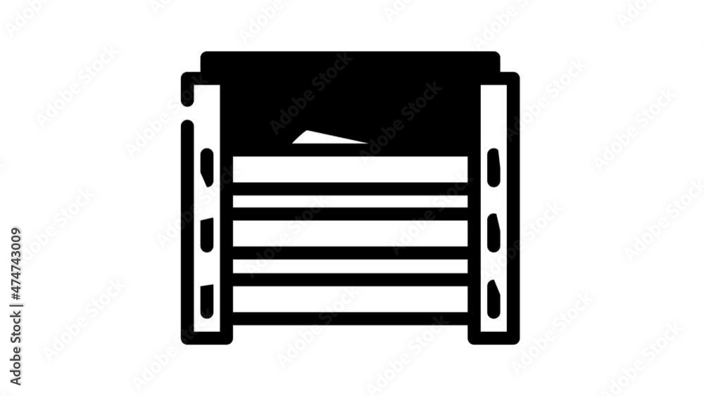 homemade composter animated line icon homemade composter sign. isolated on white background homemade composter animated line icon homemade composter sign. isolated on white background
