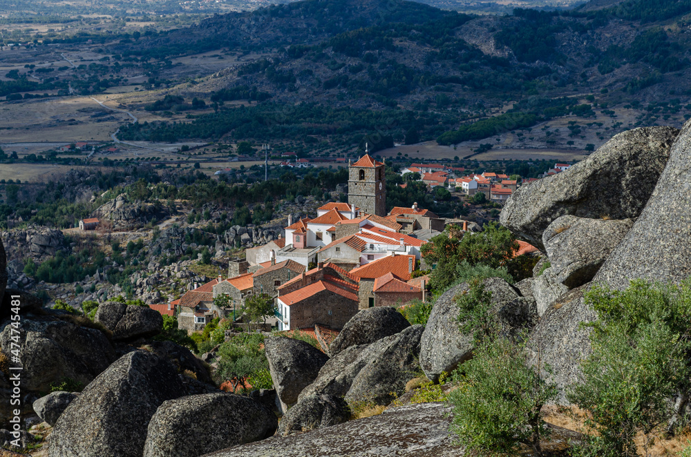 View of the medieval village of Monsanto, Portugal