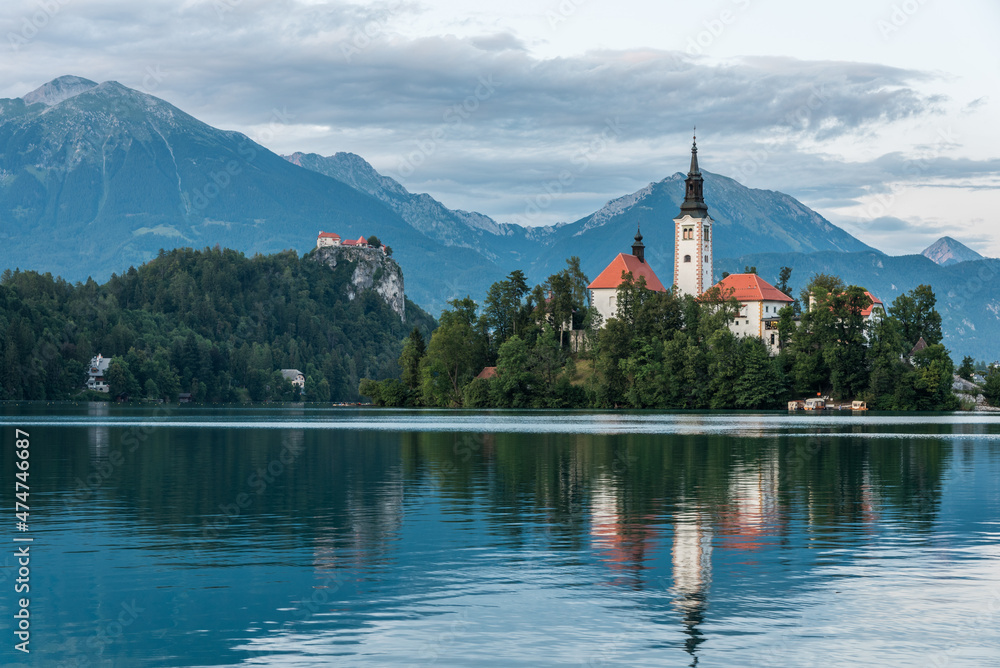reflections at lake Bled