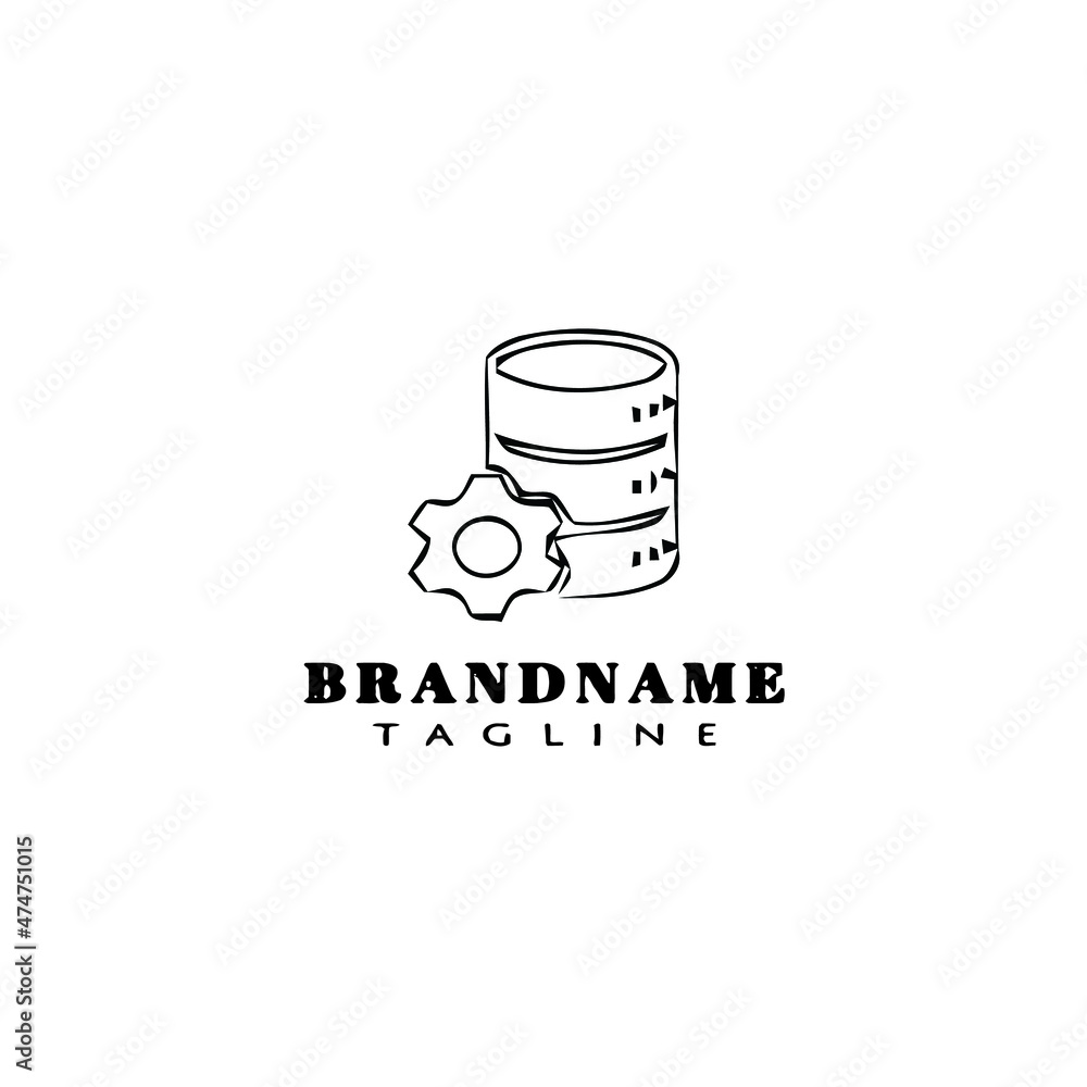 database logo cartoon icon design template black isolated vector illustration database logo cartoon icon design template black isolated vector illustration