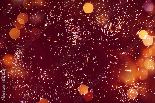 Colorful luxury red festive background of firework