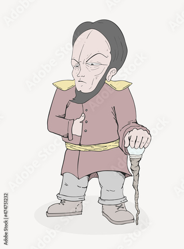 Historic leader man draw