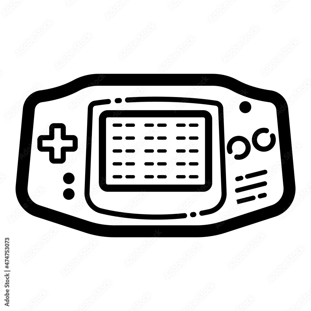 Obraz premium Handheld Console Flat Icon Isolated On White Background