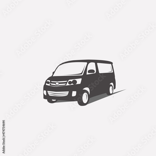 vector minibus  simple silhouette.eps 10.
