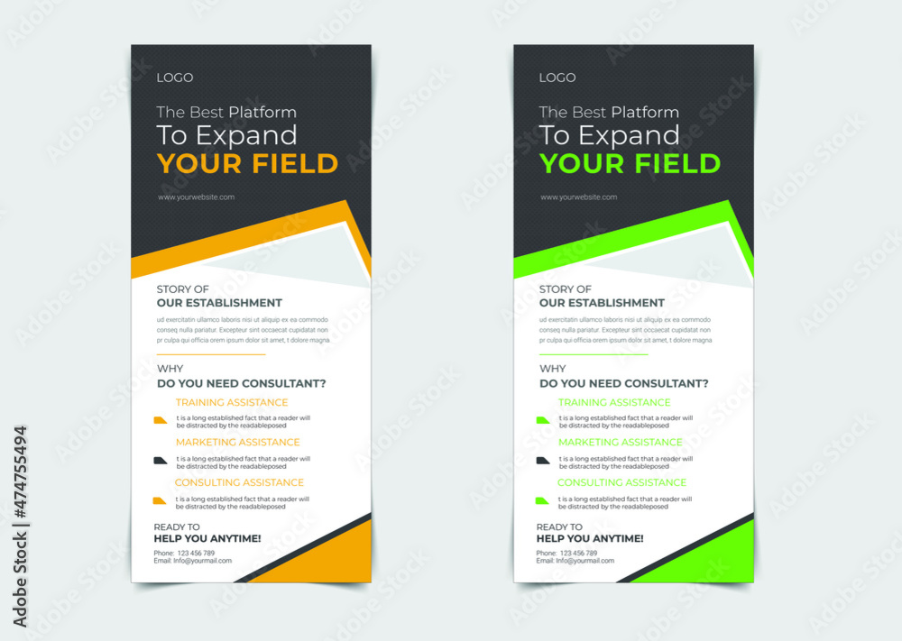 Roll up banner stand template design. Roll-up template for exhibition, Corporate Business stand banner, modern X-banner, editable roll up banner vector template. Roll up banner stand template design. Roll-up template for exhibition, Corporate Business stand banner, modern X-banner, editable roll up banner vector template.