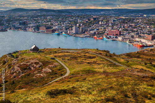Konstfotografi View of the city and harbor of St. John's, Newfoundland, Canada.