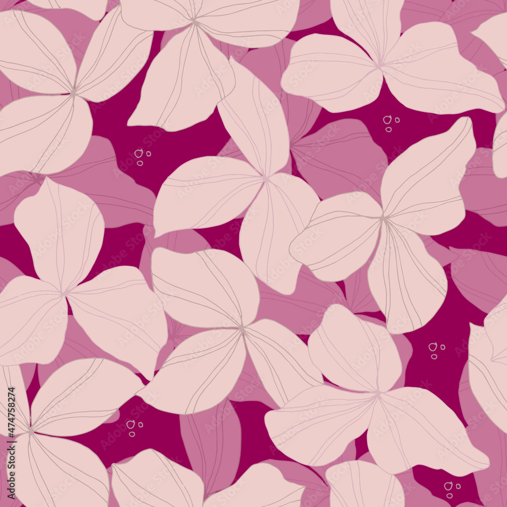 vector seamless pattern flowers . Botanical illustration for wallpaper, textile, fabric, clothing, paper, postcards vector seamless pattern flowers . Botanical illustration for wallpaper, textile, fabric, clothing, paper, postcards